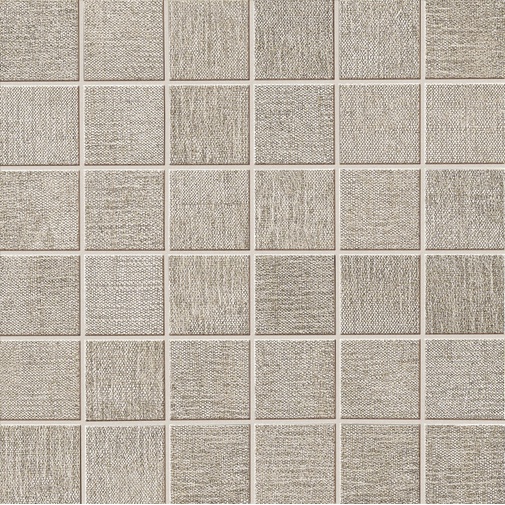 Mosaïque en grès cérame effet tissu maille taupe, 30x30 cm - Tweed, Dom Ceramiche