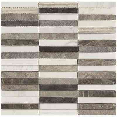 Mosaïque en marbre bicolore de style moderne, sol/mur Marron 30,5x30,5 - Trendy, Boxer