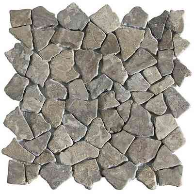 Mosaïque en marbre gris clair en morceaux irréguliers, Light Grey 30x30 cm - Danubio, Boxer