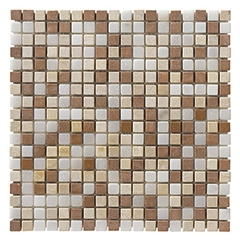 Mosaïque en marbre roulé pour murs et sols, Wooden Yellow Mix 30,5x30,5 cm - Jazz, Boxer