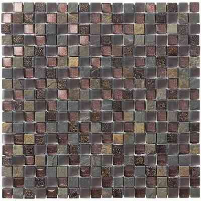 Mosaïque en pierre et verre pour carrelage mural Ruggine 30x30 cm - Colorado, Boxer