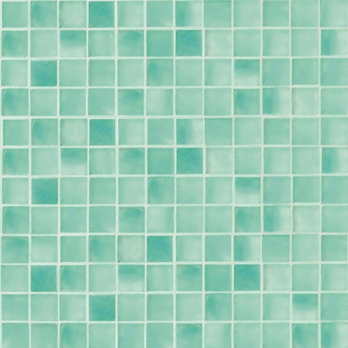 Mosaïque en verre aigue-marine mat, carreaux 2,5x2,5 cm, avec kit de pose OP 25.38M - Opera, Bisazza