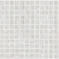 Mosaïque en verre blanc mat, carreaux 2,5x2,5 cm, OP 25.10M - Opera, Bisazza