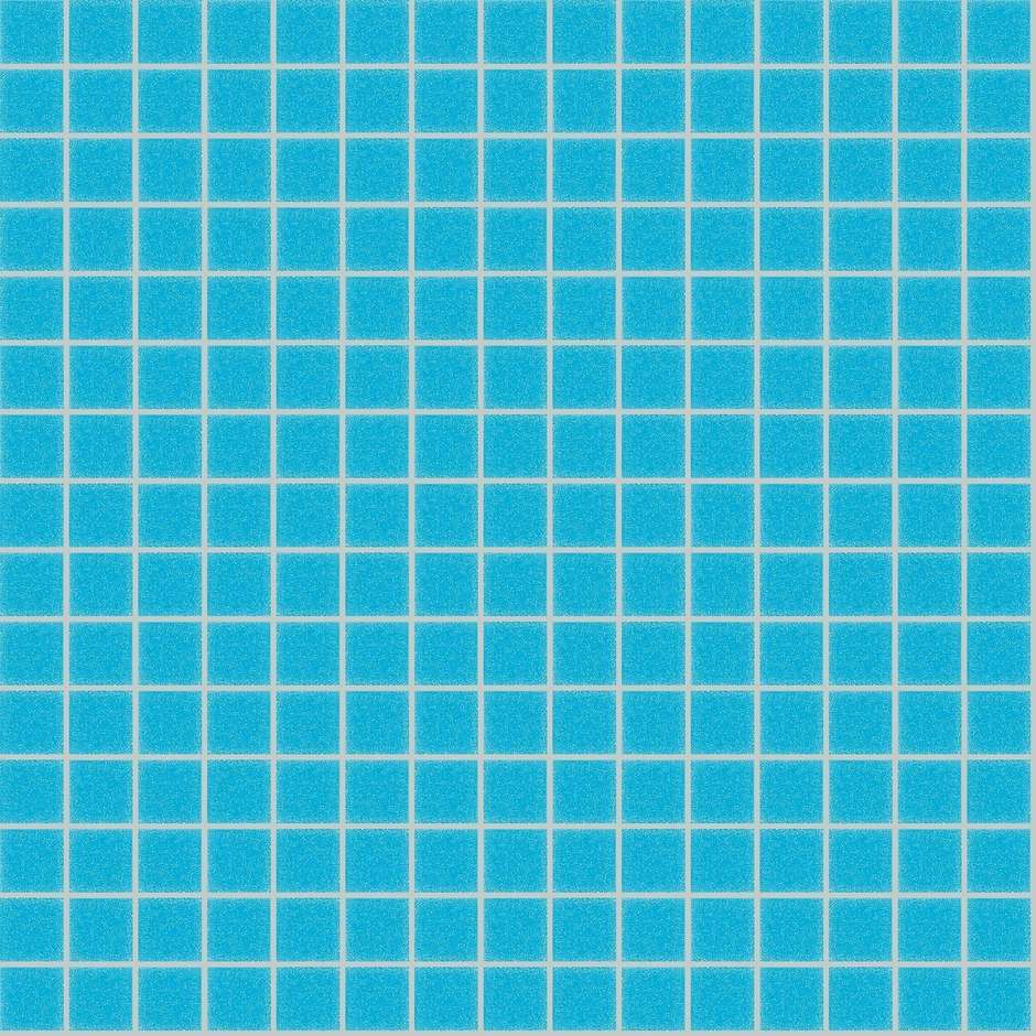 Mosaïque en verre bleu clair 20.24, avec kit de pose - Vetricolor 20, Bisazza