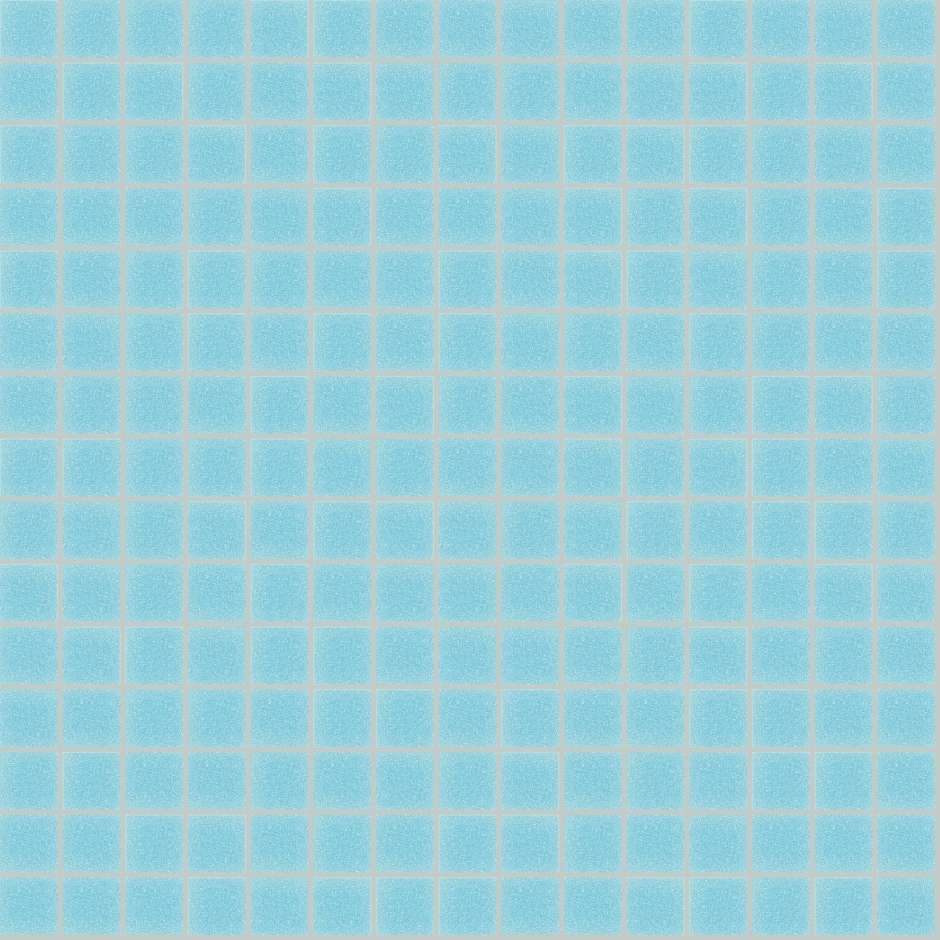 Mosaïque en verre bleu clair 20.87, avec kit de pose - Vetricolor 20, Bisazza