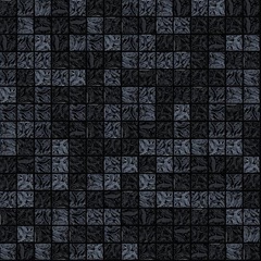 Mosaïque en verre effet nacré ondulé noir, avec kit de pose, GW13 - Glow, Bisazza
