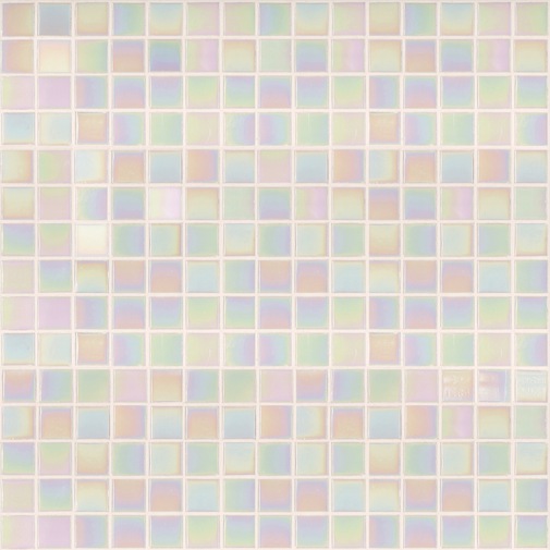 Mosaïque en verre effet nacré rose GL02 avec kit de pose - Brillant, Bisazza