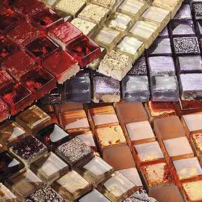 Mosaïque en verre et marbre, Rosato 30x30 cm, pour murs - Eldorado, Boxer