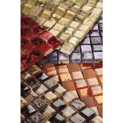 Mosaïque en verre et marbre violet 30x30 cm, pour murs - Eldorado, Boxer