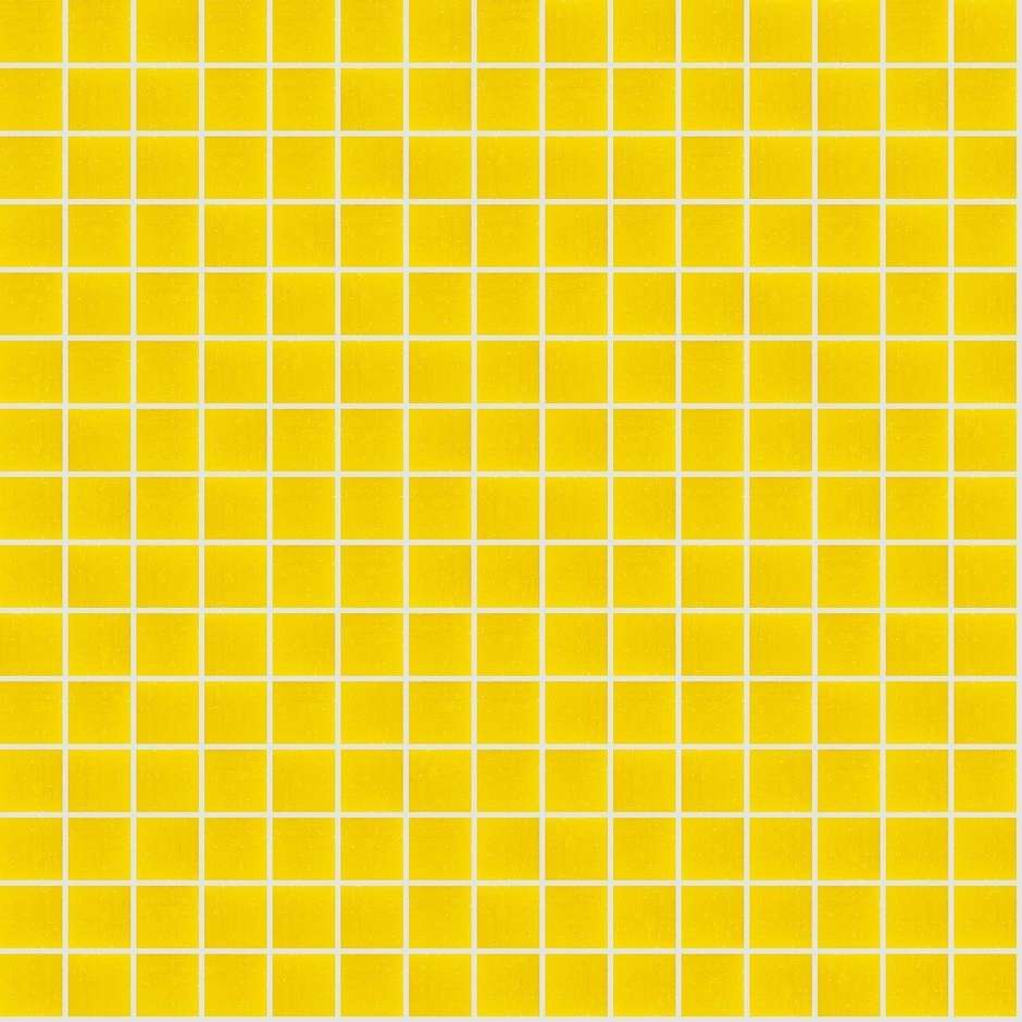 Mosaïque en verre jaune 20.75 avec kit de pose - Vetricolor 20, Bisazza