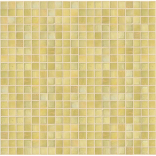 Mosaïque en verre jaune mat, carreaux 1,5x1,5 cm, avec kit de pose, OP 15.05M - Opera, Bisazza