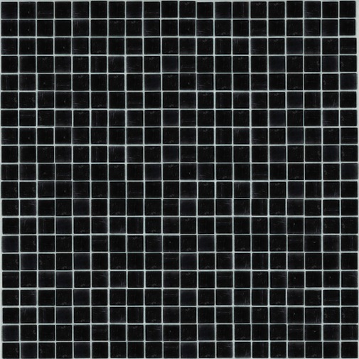 Mosaïque en verre noir mat, carreaux 1,5x1,5 cm, avec kit de pose, OP 15.04M - Opera, Bisazza