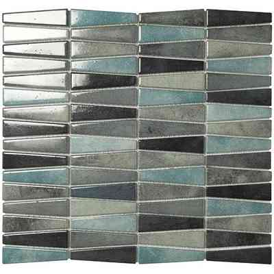 Mosaïque géométrique en verre peint mat, pour revêtement mural Acqua color 32,8x30,4 cm - Motion, Boxer