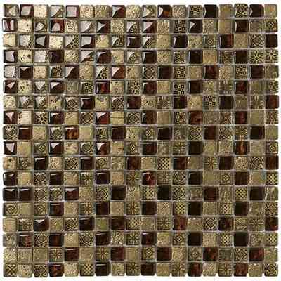 Mosaïque marbre et feuille d'or 30x30 cm - Prado Dorato, Boxer