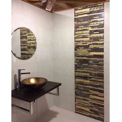 Mosaïque murale décorée irrégulière, marron, Emperador 30x30 cm pour carrelage mural - Multi Patchwork, Boxer