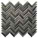 Mosaïque murale effet chevrons, Noir 27,5x30,5 cm, noir- Séville, Boxer