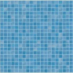 Mosaïque Opera 15.03M gris mat vitreux/bleu clair, carreaux 1,5x1,5 cm, Bisazza