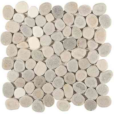 Mosaïque pierres de rivière en quartzite pour sol/mur, Rose clair 30,5x30,5 cm - Rodano, Boxer