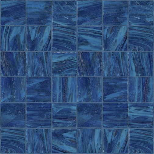 Mosaïque pâte de verre bleue 50.59 carreaux 5x5 cm avec kit de pose - Gemme, Bisazza