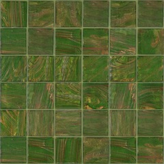 Mosaïque pâte de verre verte 50.80 carreaux 5x5 cm avec kit de pose - Gemme, Bisazza