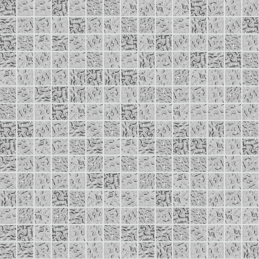 Mosaïque à la feuille d'or blanc 32,2x32,2 cm, carreaux 2x2 cm, biseauté, avec kit de pose, 20.6 - Oro Bis, Bisazza