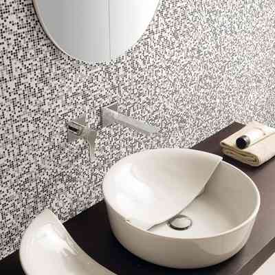Nano Mosaic in recycled glass paste for floors and walls, Gray Mix - Nano Cube, Boxer
