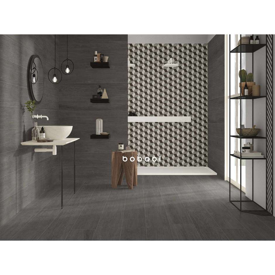 Natural wood effect porcelain stoneware, 20x120 cm, Tin - Comfort W, Dom Ceramiche