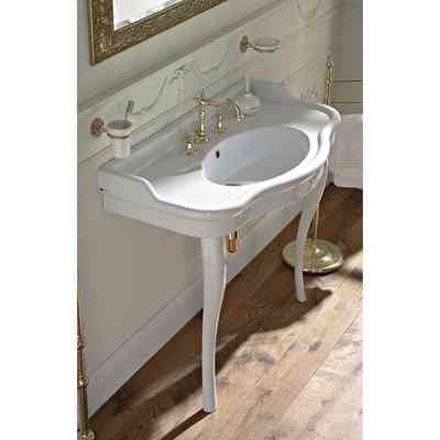 Neoclassical style console washbasin in white ceramic - Palladio, Sbordoni
