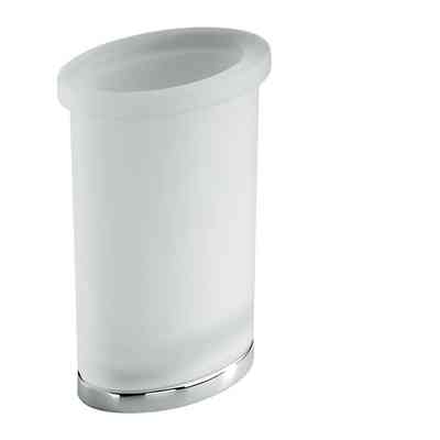 Opaque chromed glass standing tumbler holder - Land, Colombo Design