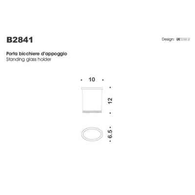 Opaque chromed glass standing tumbler holder - Land, Colombo Design