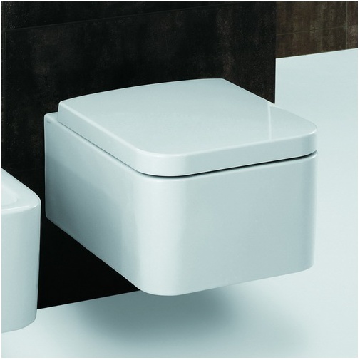 Original glossy white soft close toilet seat - Flow, Simas