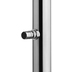 Outdoor shower column in stainless steel, with 30 cm diameter round shower head, foot washer tap and progressive mixers - Nek, Bossini