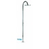 Outdoor shower column with diam. 25 cm shower head and timed button tap, external water supply - Oki, Bossini