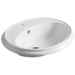Oval built-in washbasin in white ceramic 61x50 cm - Arcade, Simas