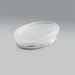 Oval freestanding soap dish in opaque glass and chromed finishes - Land, Colombo Design