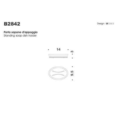 Ovale freistehende Seifenschale aus opakem Glas und verchromten Oberflächen - Land, Colombo Design