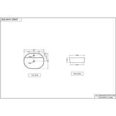 Ovales Aufsatzwaschbecken 50x38cm JDS Jaquar White Waschbecken
