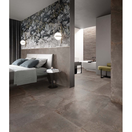Oxidized metal effect porcelain stoneware, Iron 20x20 cm - Oxidart, Ceramica Sant'Agostino