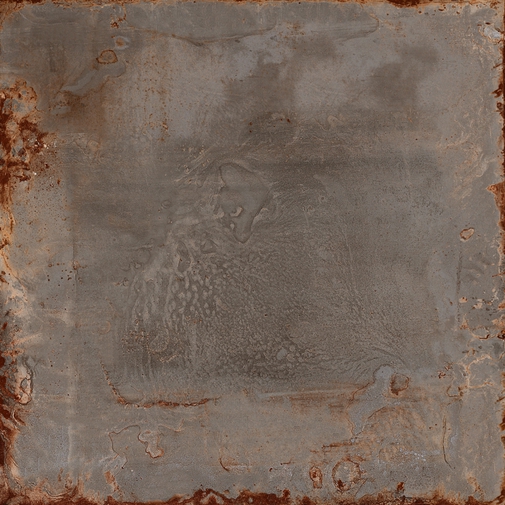Oxidized metal effect porcelain stoneware, Iron 90x90 cm - Oxidart, Ceramica Sant'Agostino