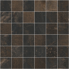 Oxidized metal effect porcelain stoneware mosaic, Black 30x30 cm - Oxidart, Sant'Agostino