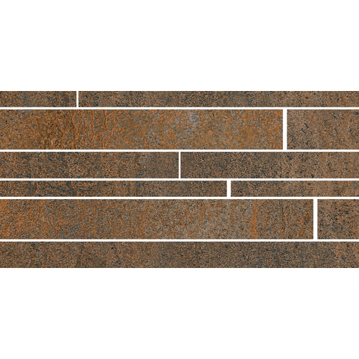 Oxidized metal effect porcelain stoneware wall mosaic, Copper 22,5x45 cm - Oxidart, Sant'Agostino