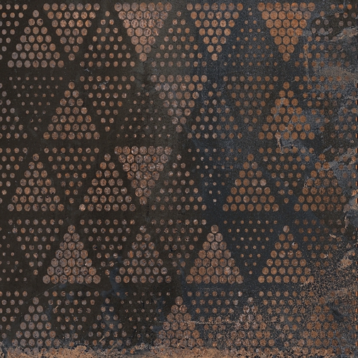 Oxidized metal effect tile, Patchwork Dark 20x20 - Oxidart, Ceramica Sant'Agostino