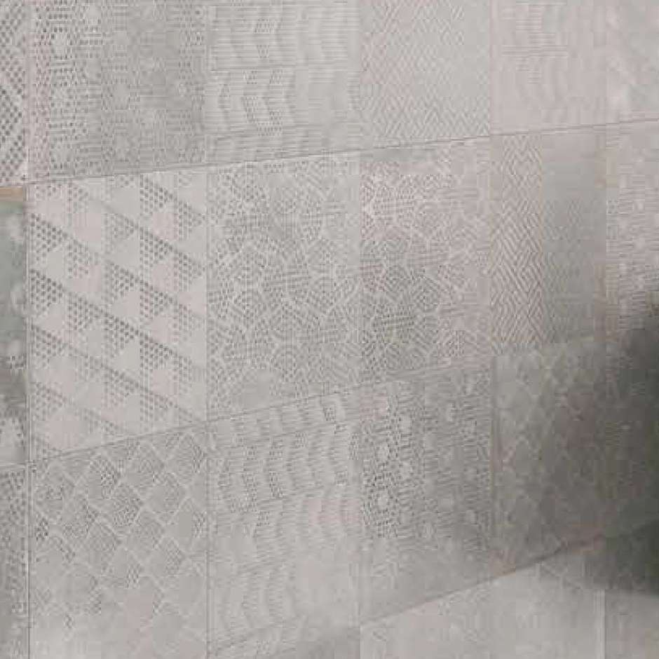 Oxidized metal effect tile, Patchwork Light 20x20 - Oxidart, Ceramica Sant'Agostino