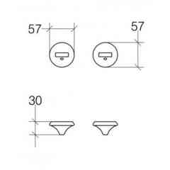 Paar verchromte Regalstützen - Venessia Lineabeta