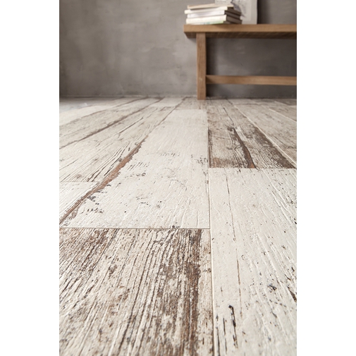 Painted wood effect floor, in porcelain stoneware, Natural 90x90 cm - Blendart, Ceramica Sant'Agostino