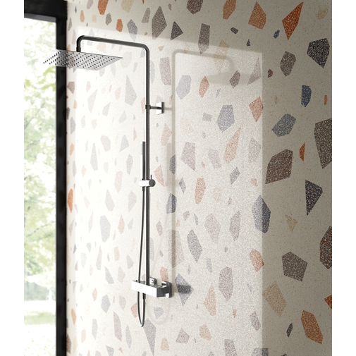 Palladian effect porcelain stoneware in matt light marble, Palladian Light 90x90 cm - Newdecò, Ceramica Sant'Agostino