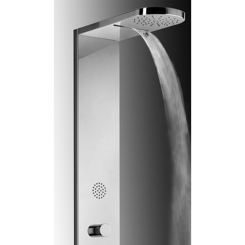 Panneau de douche avec jets hydromassants, mitigeur thermostatique et pomme de douche intégrée à deux jets - Sidney Panel 4, Bossini