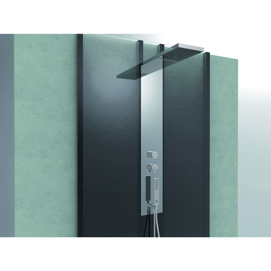 Pannello doccia getti idromassaggio, miscelatore termostatico e soffione - Manhattan Panel 3, Bossini