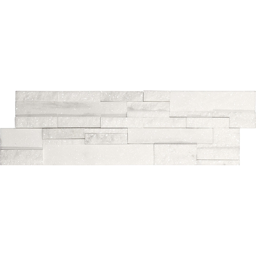 Parement mural en pierre naturelle blanc arctique 14x45 cm - Nat Bricks, Boxer