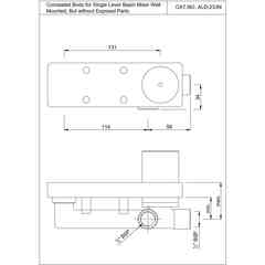 Parte incasso per miscelatore lavabo a parete Fusion Jaquar